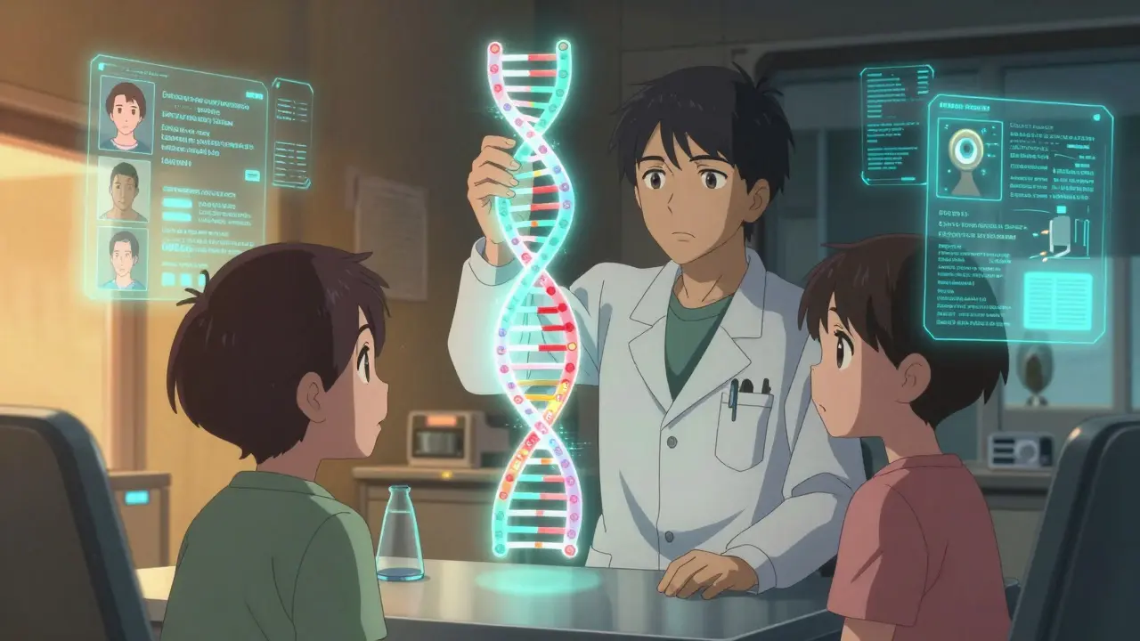 Scénario de dépistage génétique prédictif pour éviter une réaction médicamenteuse mortelle.