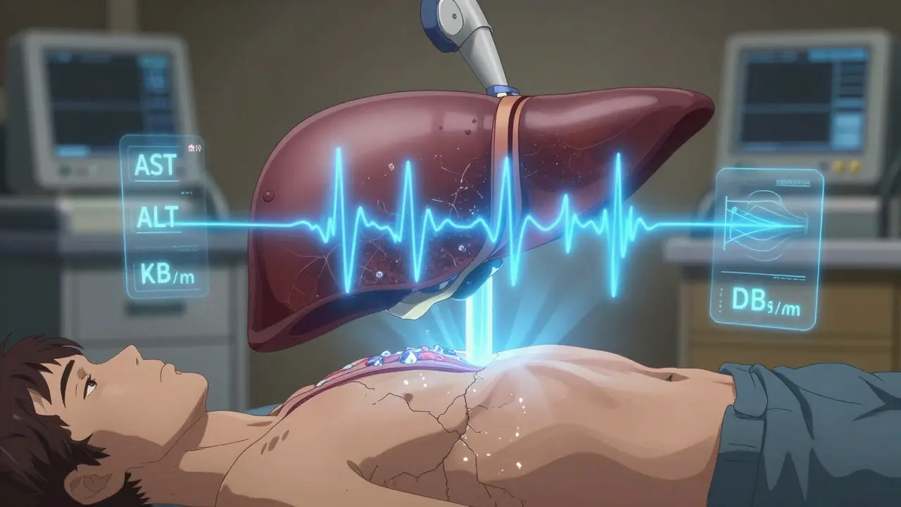 Tests non invasifs de la fibrose hépatique : FibroScan et scores sériques