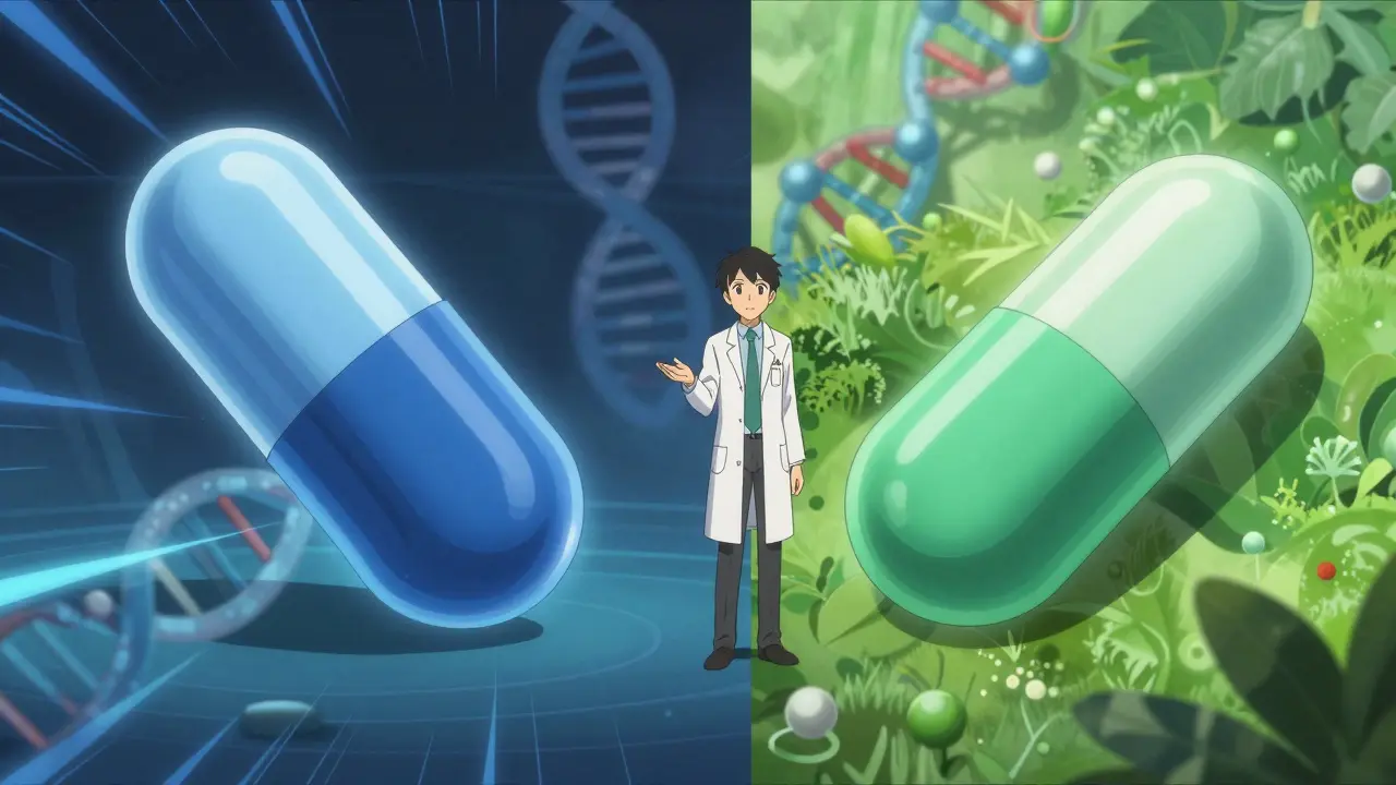 Comparaison visuelle entre deux types de capsules de doxycycline